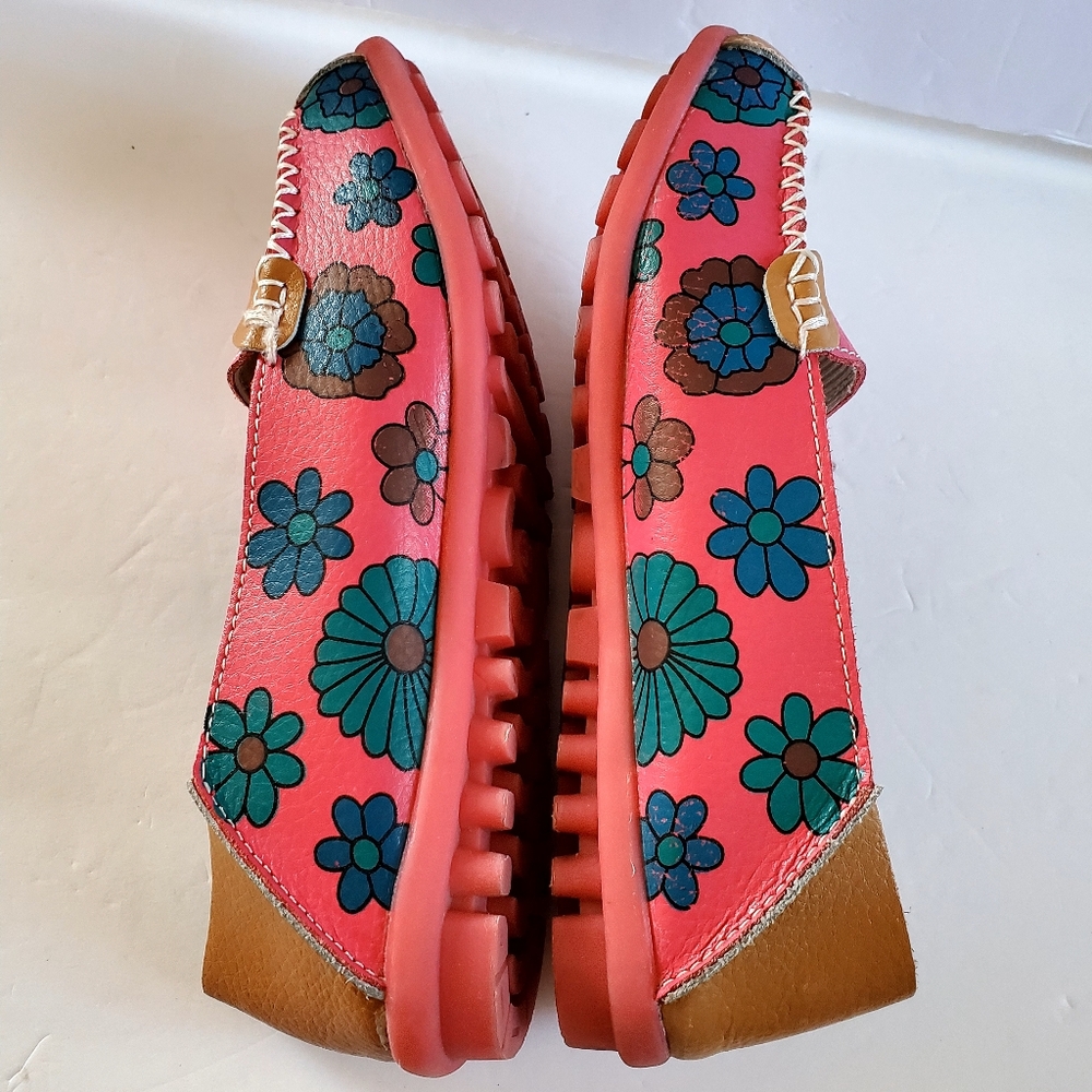 Colorful Floral Women's Loafers Size EU 39 US 8.5-9 - Picture 5 of 8